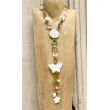 Collier CRAVATE Papillon Blanc - Francine BRAMLI Paris