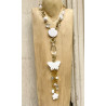 Collier CRAVATE Papillon Blanc - Francine BRAMLI Paris