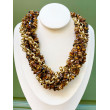 Collier CHARLEY Marron doré 7 rangs - Francine BRAMLI Paris