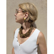 Collier CHARLEY Marron doré 7 rangs - Francine BRAMLI Paris