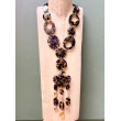 Collier CRAVATE Floral écaille Tokyo - Francine BRAMLI Paris