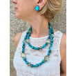 Sautoir LORENZO Bleu Canard - Francine BRAMLI Paris collier