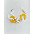 TYRON Maillons Jaune doré blanc - FRANCINE BRAMLI Paris Bracelet