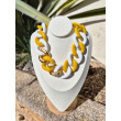 Collier KENNY Maillons Jaune blanc doré - Francine BRAMLI Paris