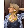 Collier KENNY Maillons Jaune blanc doré - Francine BRAMLI Paris