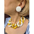 Collier KENNY Maillons Jaune blanc doré - Francine BRAMLI Paris