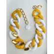 Collier KENNY Maillons Jaune blanc doré - Francine BRAMLI Paris