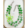 Collier KOPSIA vert - Francine BRAMLI Paris