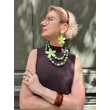 Collier KOPSIA vert - Francine BRAMLI Paris
