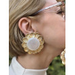 Rainball LOTUS doré, blanc nacré - Francine BRAMLI Paris