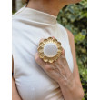 Bague LOTUS doré, blanc irisé - Francine BRAMLI Paris