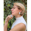 Bague GALET blanc, doré - Francine BRAMLI Paris