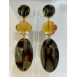 PLUME GM écaille onyx & Cristal  - Francine BRAMLI Paris