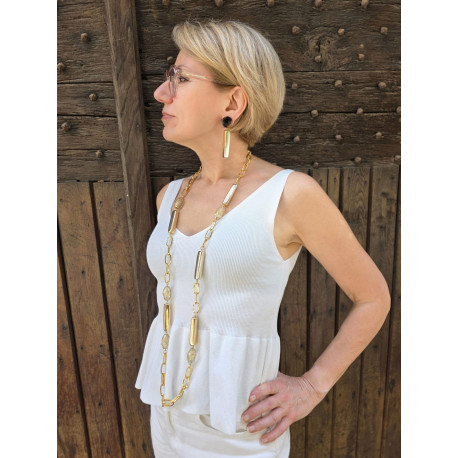 Sautoir GOLDIE doré - Francine BRAMLI Paris Collier
