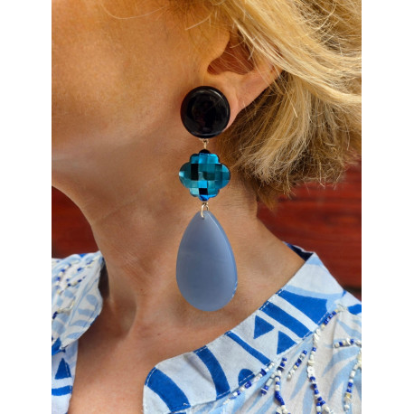 GOUTTE Bleue & cristal - Francine BRAMLI Paris
