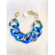Bracelet ALESSIA Maillons Bleu/rock - Francine BRAMLI Paris