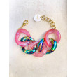 Bracelet ALESSIA Maillons rose rock - Francine BRAMLI Paris