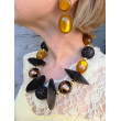 Collier BASTIEN Marron noir doré - Francine BRAMLI Paris