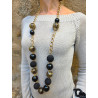 Collier OSCAR noir & doré - Francine BRAMLI Paris