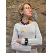 Collier ROXY Noir doré - Francine BRAMLI Paris