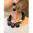Collier ROXY Noir doré - Francine BRAMLI Paris
