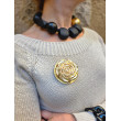 Broche FLEUR dorée - Francine BRAMLI Paris