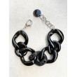 TYRON Maillons noirs & cristal - Francine BRAMLI Paris Bracelet