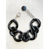 TYRON Maillons noirs & cristal - Francine BRAMLI Paris Bracelet