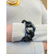 TYRON Maillons noirs & cristal - Francine BRAMLI Paris Bracelet