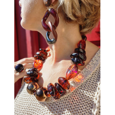 Collier BASTIEN Ambre - Francine BRAMLI Paris