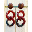 KARINE maillons marron ambre - Francine BRAMLI Paris