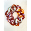 Bracelet TONY Maillons marron argenté - Francine BRAMLI Paris