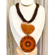 Collier JULIAN Marron Ambre - Francine BRAMLI Paris