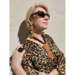 Collier JULIAN Marron Ambre - Francine BRAMLI Paris
