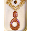 Collier DINO marron doré - Francine BRAMLI Paris
