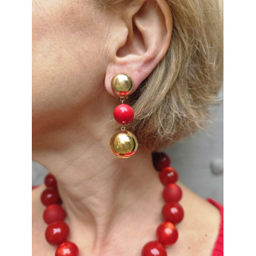 BAYA rouge, doré - Francine BRAMLI Paris