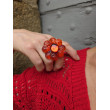 Bague FLEUR Rouge - Francine BRAMLI Paris