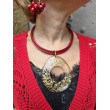 Collier ROSARIO Rouge & doré - Francine BRAMLI Paris