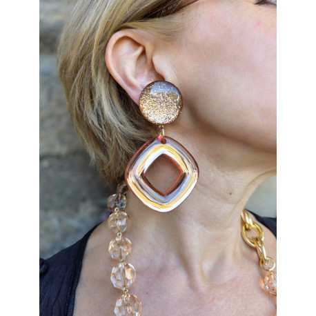 ASTERIA miroir orange - Francine BRAMLI Paris