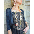 Sautoir ALMAN Rose pâle - Francine BRAMLI Paris collier