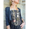 Sautoir ALMAN Rose pâle - Francine BRAMLI Paris collier