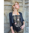 Sautoir ALMAN Rose pâle - Francine BRAMLI Paris collier