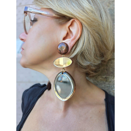 MARSELLINE miroir champagne - Francine BRAMLI Paris