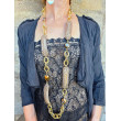 Sautoir RAPHAEL Beige doré - Francine BRAMLI Paris collier