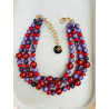 Collier CHARLEY Violet rouge - Francine BRAMLI Paris