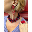 Collier CHARLEY Violet rouge - Francine BRAMLI Paris