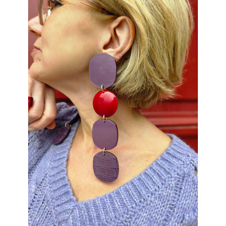GIRAFE Violet rouge - Francine BRAMLI Paris