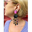 FLORETTE Noir rose violet - Francine BRAMLI Paris