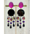 FLORETTE Noir rose violet - Francine BRAMLI Paris