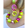 Collier BASTIEN Rose Vert - Francine BRAMLI Paris